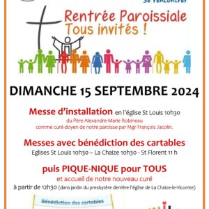 Rentrée paroissiale 15 septembre